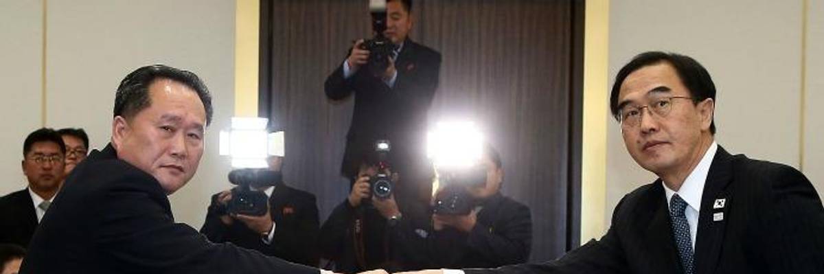 Progress Between North and South Korea Marred by Reports of Trump Considering "Bloody Nose" Bombings