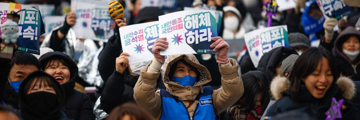 South Koreans protest Yoon Suk Yeol.