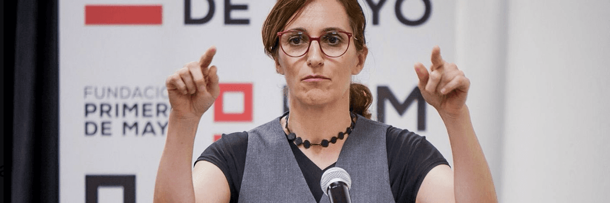 Spanish Health Minister Mónica García speaks