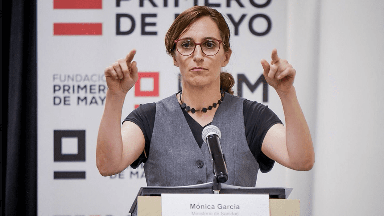Spanish Health Minister Mónica García speaks
