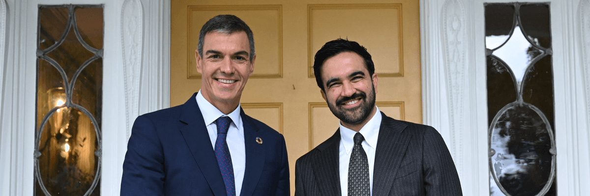 Spanish Prime Minister Pedro Sánchez and New York City Mayor Zohran Mamdani