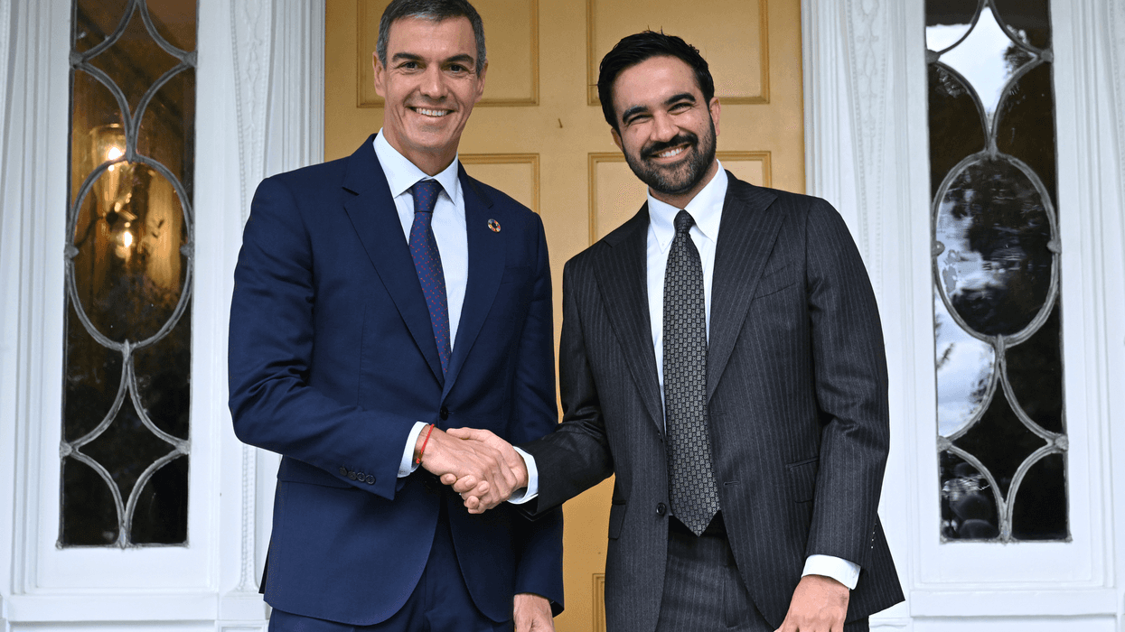 Spanish Prime Minister Pedro Sánchez and New York City Mayor Zohran Mamdani