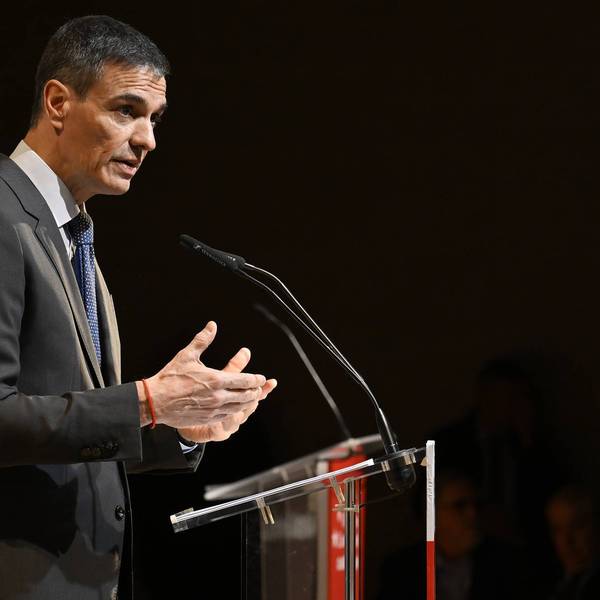 Spanish Prime Minister Pedro Sanchez attends an economic forum in Madrid