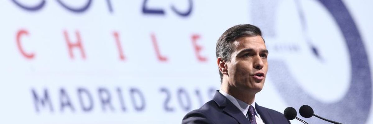 At COP 25 Kickoff, Spain's Socialist Leader Rips 'Fanatics' Like Trump Who Deny Climate Crisis