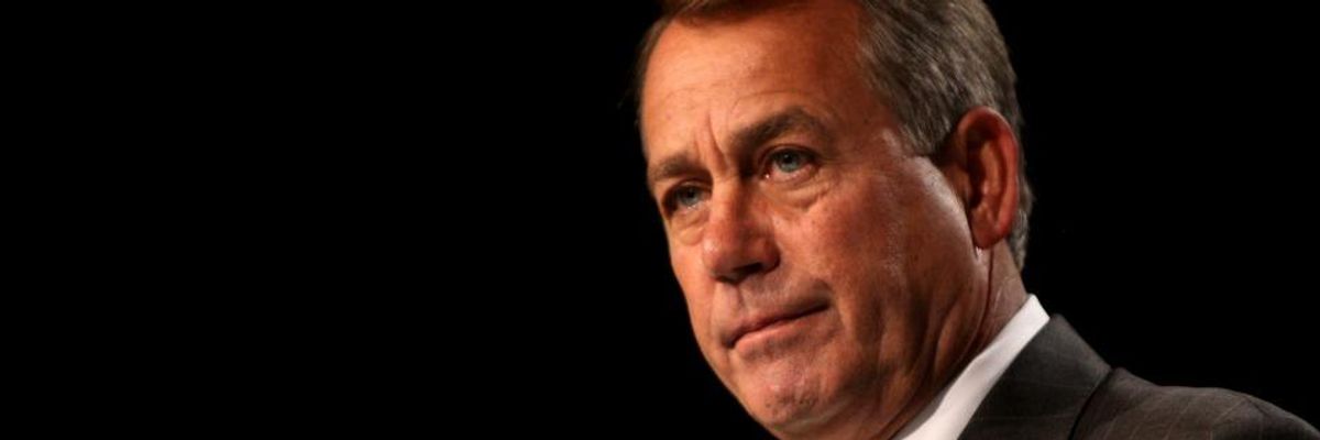 Letter to John Boehner on Congressional Work