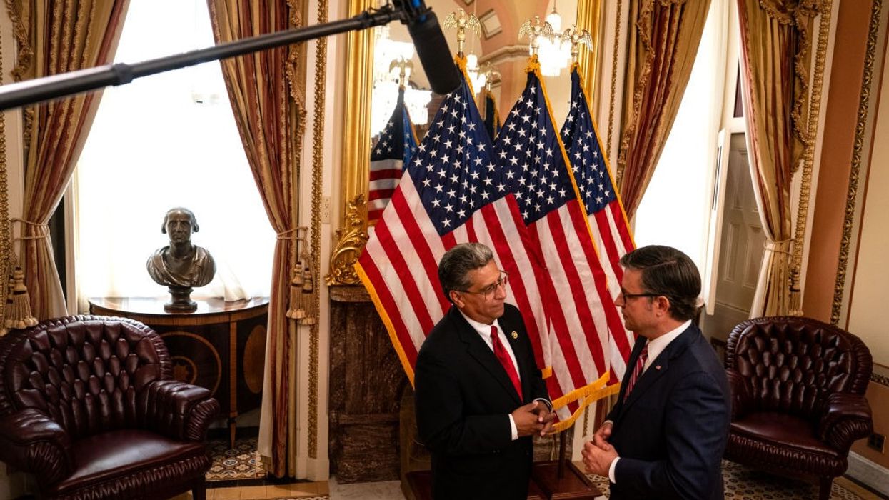 Speaker Johnson Holds Ceremonial Swearing-In For Rep.-Elect Greg Lopez