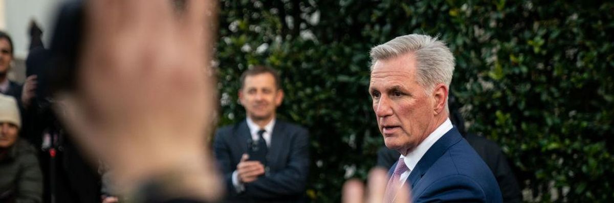 Speaker of the House Kevin McCarthy outside the White House