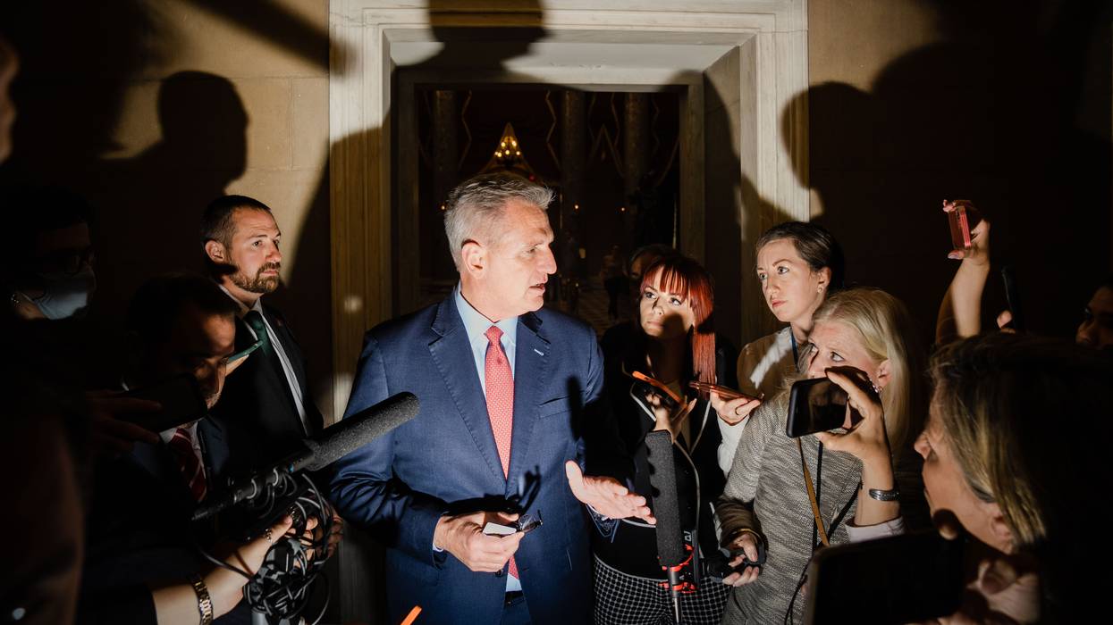 Speaker of the House Kevin McCarthy (R-Calif.) speaks with reporters at the U.S. Capitol in Washington, D.C. on Wednesday, May 24, 2023.