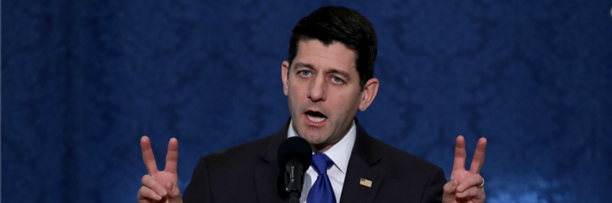 As Paul Ryan Says Goodbye, Progressives Say 'Good Riddance' to 'Coward Who Sold Our Economy to Highest Bidders'