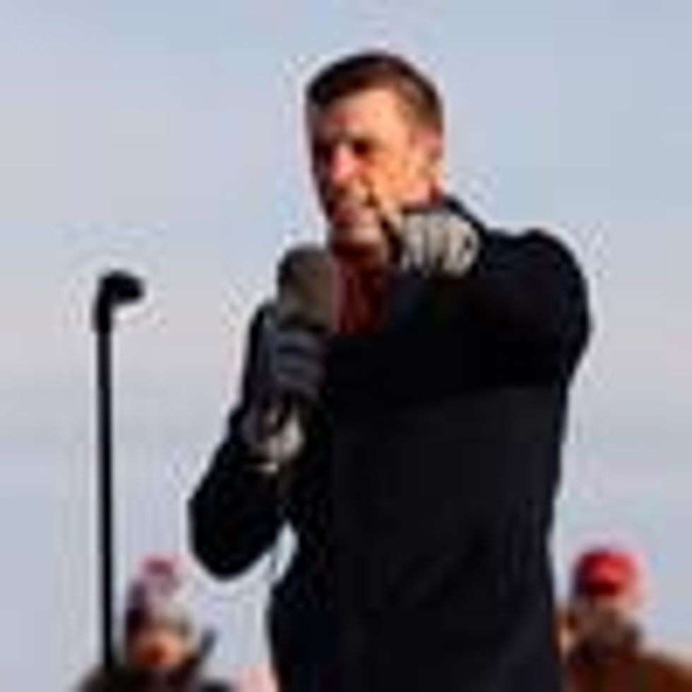 Speaker of the Michigan House of Representatives Lee Chatfield speaks during a campaign rally on November 2, 2020 in Traverse City, Michigan. Chatfield, along with Michigan Senate Majority Leader Mike Shirkey, are meeting with President Donald Trump on Friday, November 20, 2020, in the midst of the GOP's efforts to undermine the results of the presidential election, which President-elect Joe Biden won decisively. (Photo: Rey Del Rio/Getty Images)