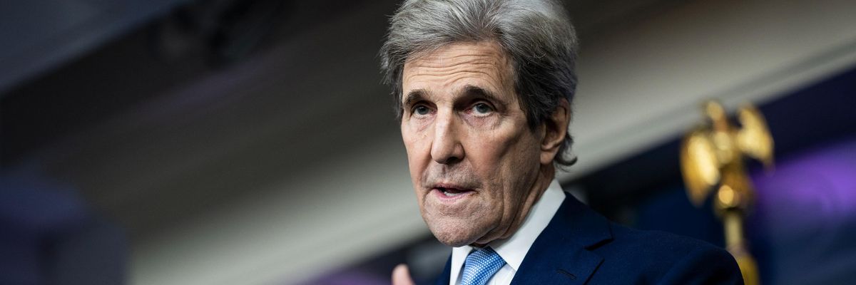 Special Presidential Envoy for Climate John Kerry speaks during a press briefing at the White House on Thursday, April 22, 2021 in Washington, DC. (Photo: Jabin Botsford/The Washington Post via Getty Images)