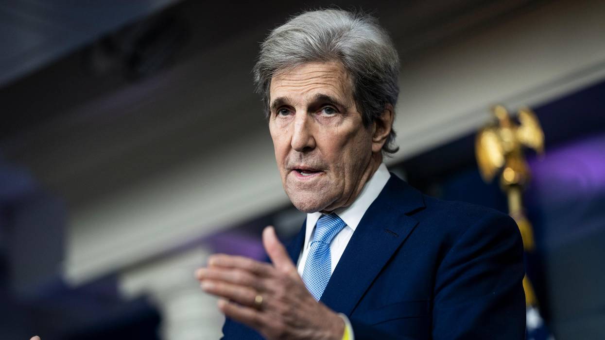 Special Presidential Envoy for Climate John Kerry speaks during a press briefing at the White House on Thursday, April 22, 2021 in Washington, DC. (Photo: Jabin Botsford/The Washington Post via Getty Images)