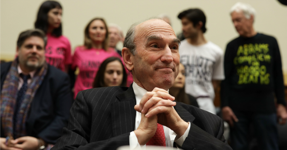 Special Representative for Venezuela Elliott Abrams testifies during a hearing before House Foreign Affairs Committee February 13, 2019 on Capitol Hill in Washington, D.C. (Photo: Alex Wong/Getty Images)