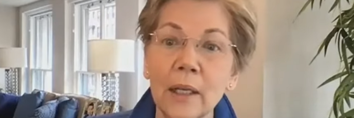 Warren Blasts 'Unconscionable' $740 Billion Pentagon Budget While Millions Suffer From Poverty, Joblessness, and Covid-19