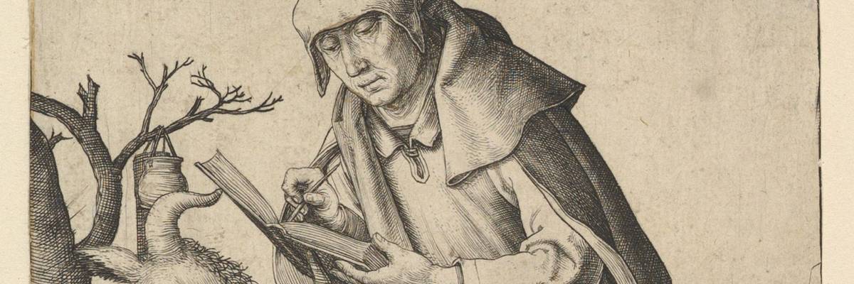 St. Luke reads in the wilderness, circa 1508.