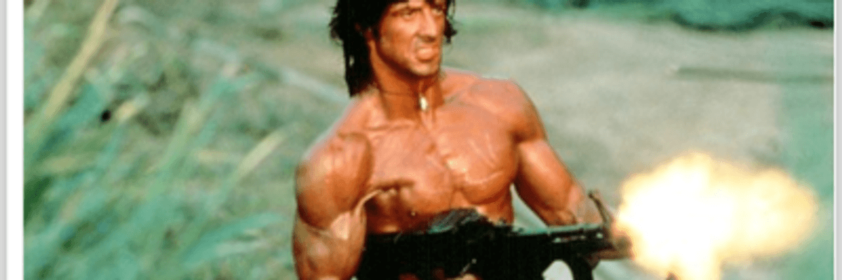 Stallone as homicidal Rambo