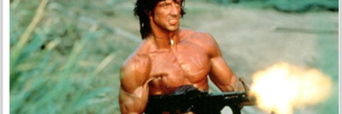 Stallone as homicidal Rambo