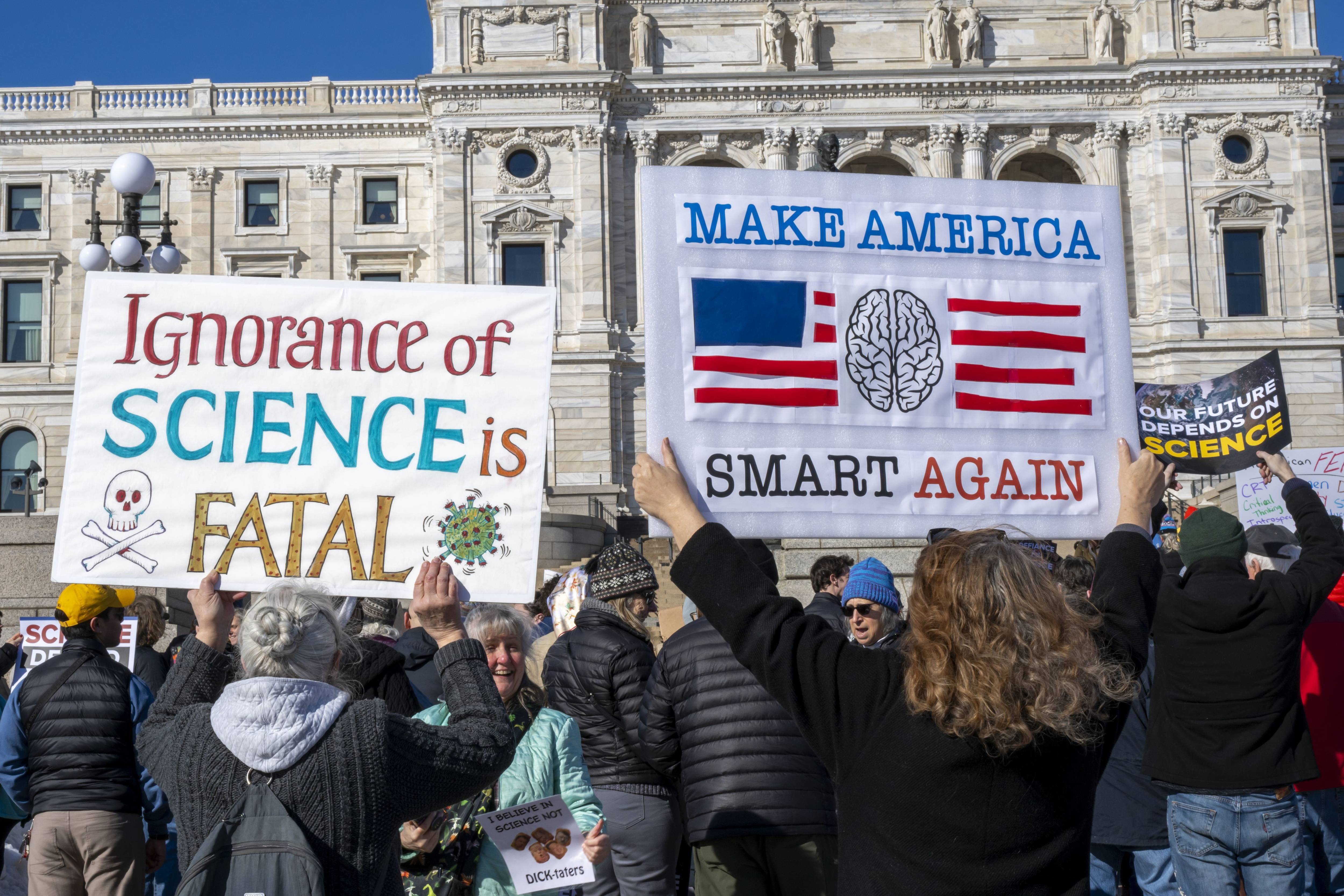 Stand up for science rally at the capitol in Minnesota