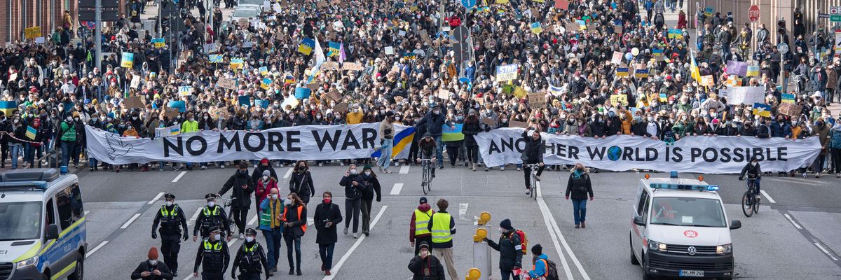 Stand with Ukraine march in Hamburg
