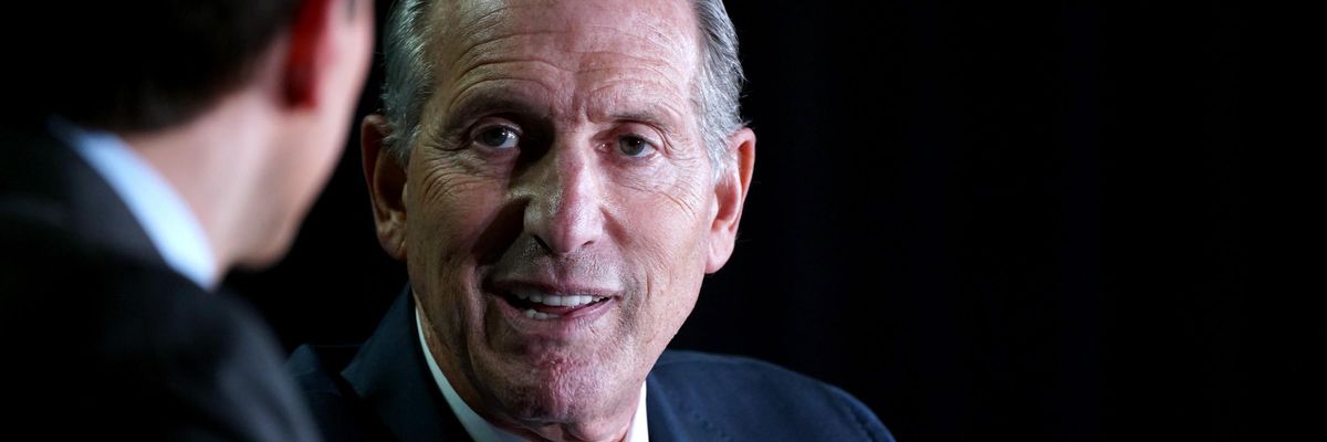 Starbucks CEO Howard Schultz speaks during an event