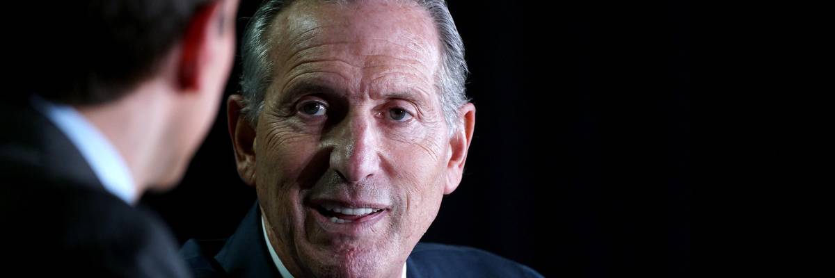 Starbucks CEO Howard Schultz speaks onstage at the New York Times DealBook D.C. policy forum on June 9, 2022 in Washington, D.C.