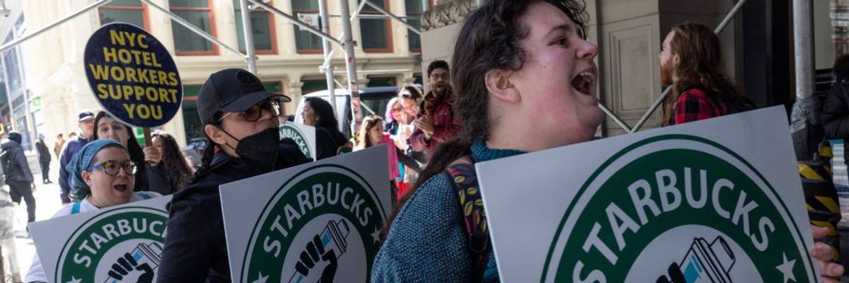 Starbucks Workers Go On Strike