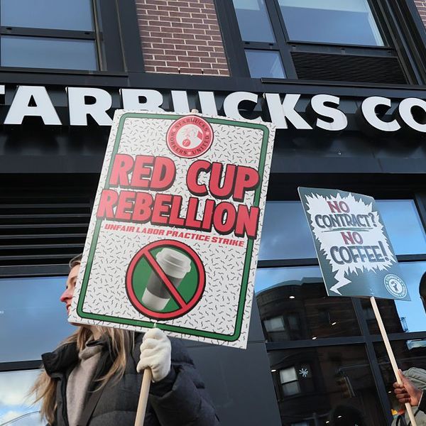 'Don't Cross the Picket Line': No Kings Alliance Backs Starbucks Boycott During Workers Strike