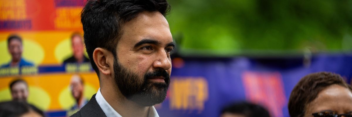 State Assemblymember Zohran Mamdani in a suit