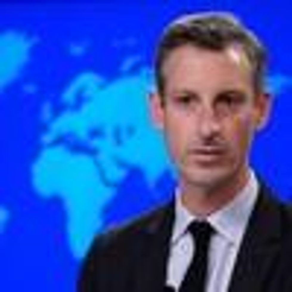 State Department spokesperson Ned Price speaks during a press conference