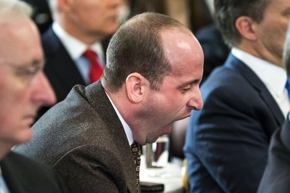 Stephen Miller yawns