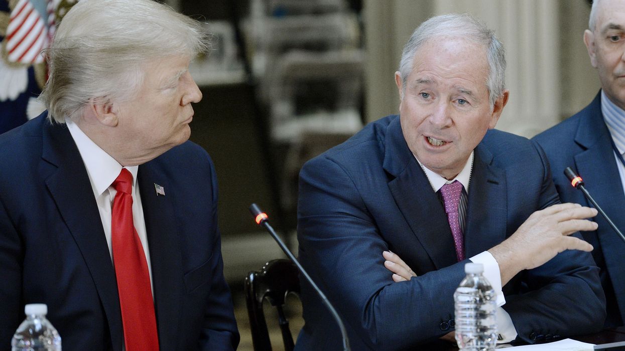 Stephen Schwarzman and Trump.