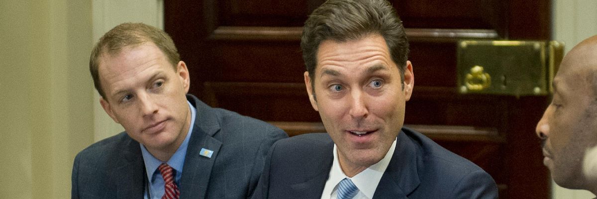 Stephen Ubl of PhRMA speaks at a White House meeting