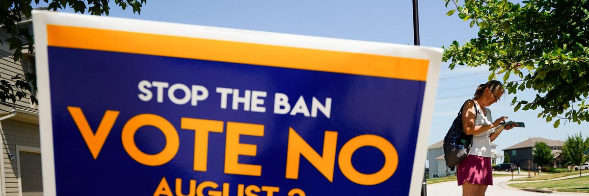 Stop the Ban sign in Kansas