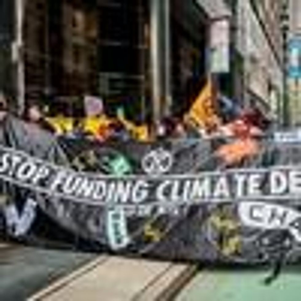 Stop the Money Pipeline protest