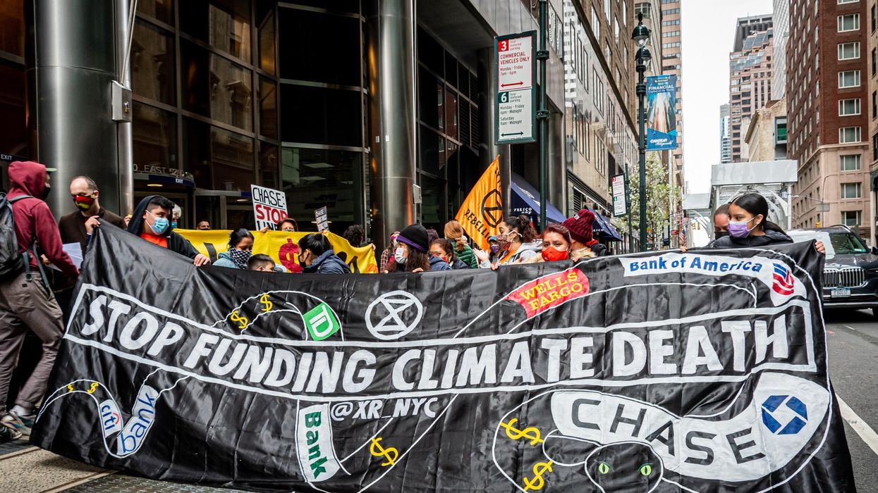 Stop the Money Pipeline protest