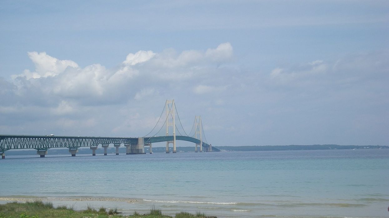 Straits of Mackinac in Great Lakes.