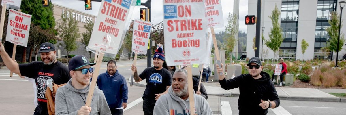 Striking Boeing workers