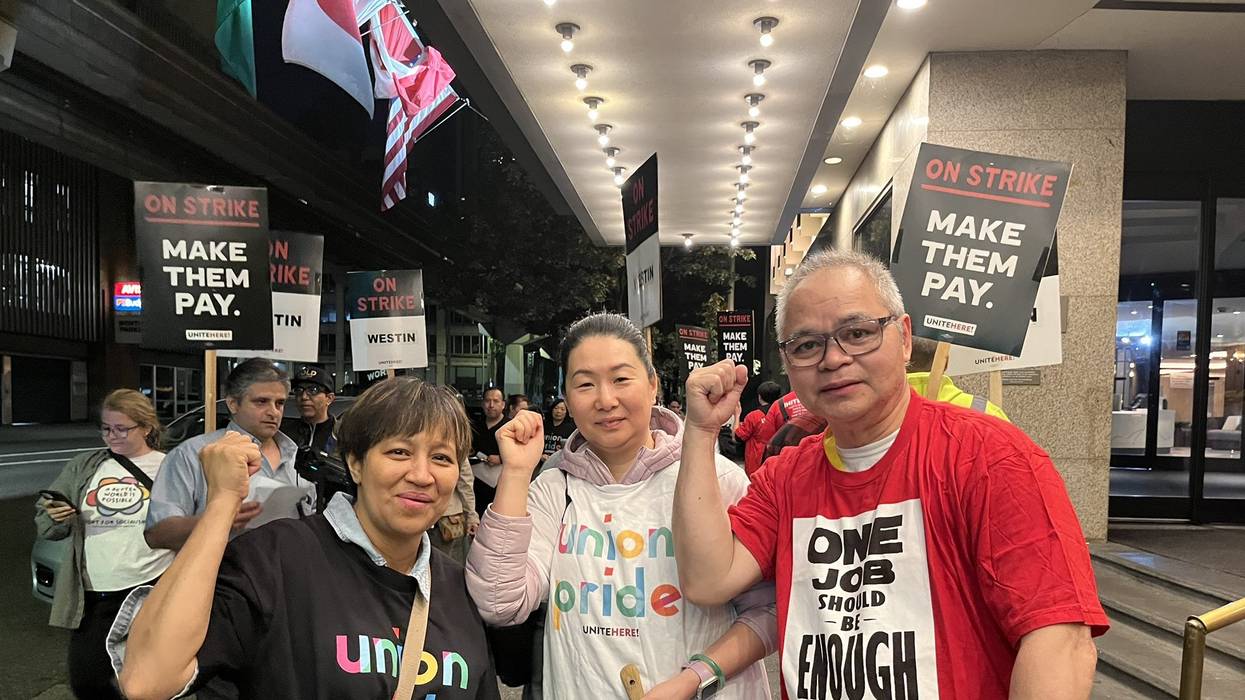striking hotel workers