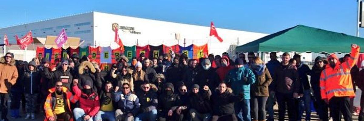 An Example for Mistreated 'Workers Across the Globe,' Spanish Amazon Employees on Strike