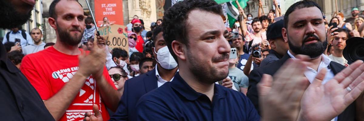 Student Activist Mahmoud Khalil Attends Rally After Being Freed From Detention