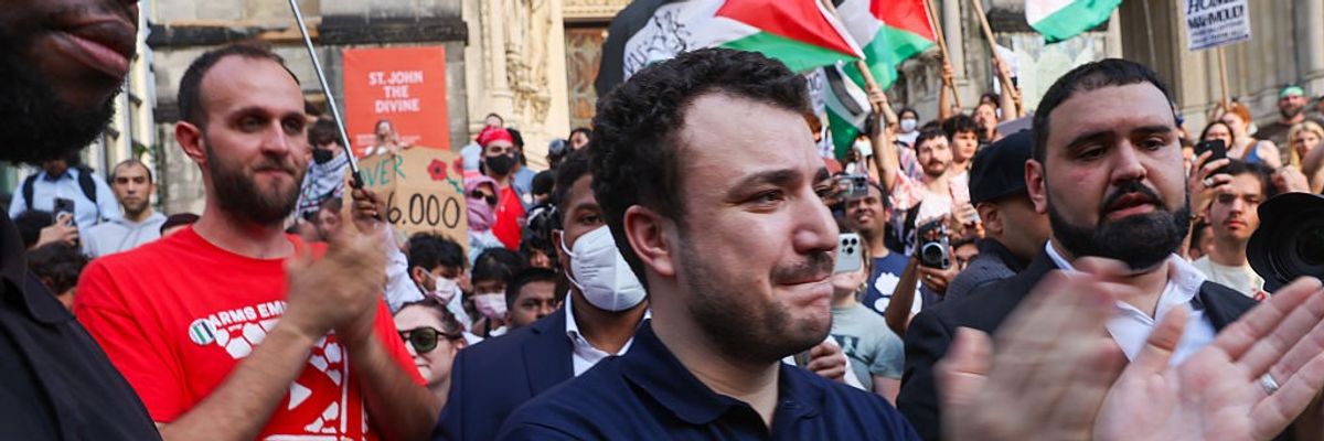 Student Activist Mahmoud Khalil Attends Rally After Being Freed From Detention