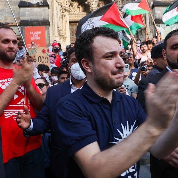 Student Activist Mahmoud Khalil Attends Rally After Being Freed From Detention
