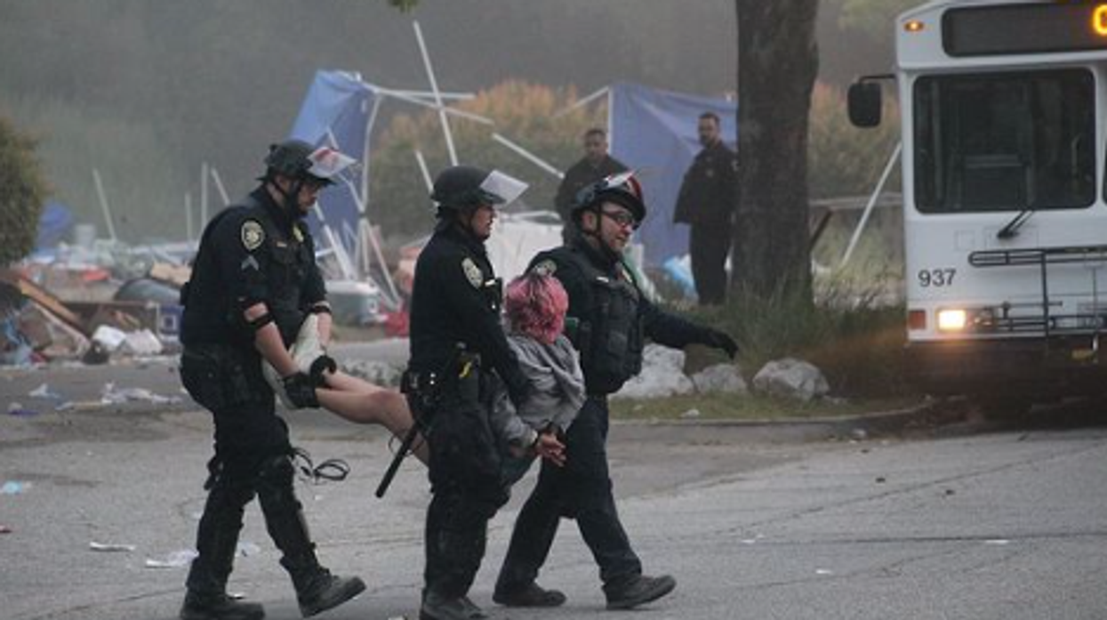 Student arrested at UCSC encampment.