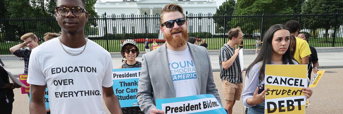 Student borrowers rally in support of debt relief