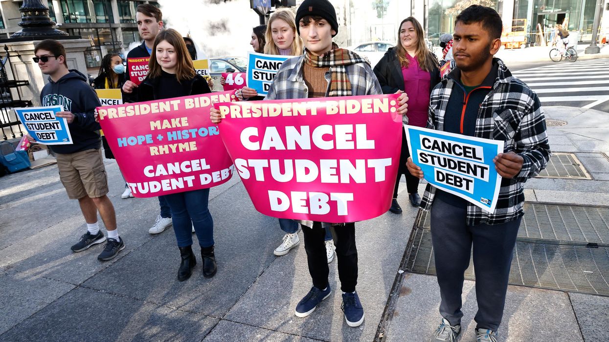Student debt protest.