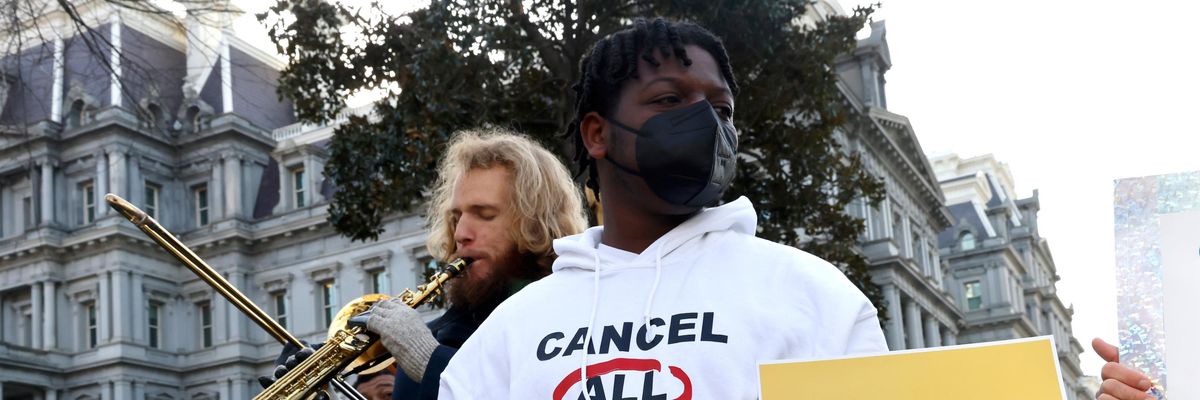 Student debt protest