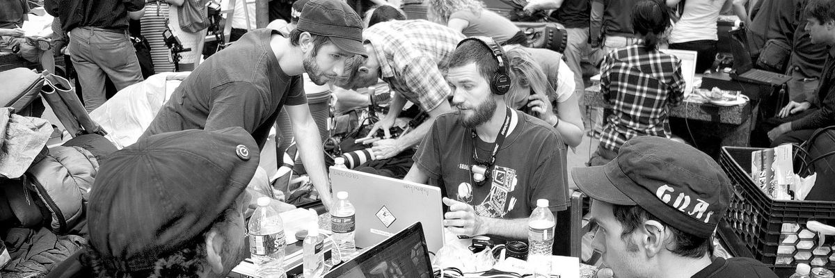 Student journalists hard at work