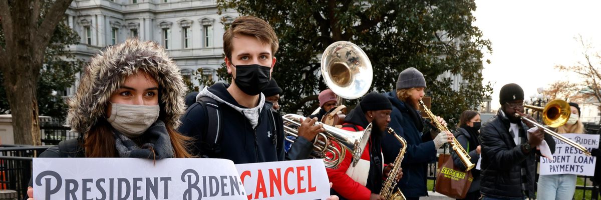 Student loan protest