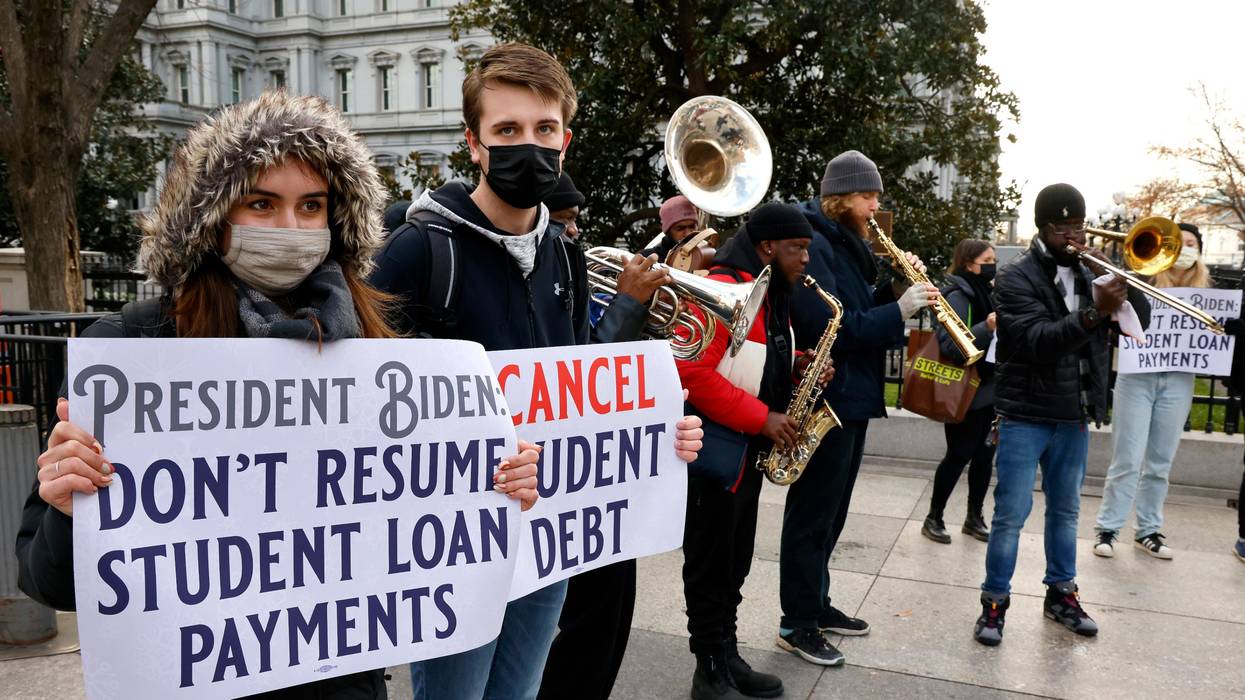 Student loan protest