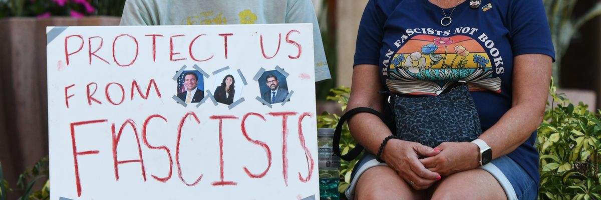 Student protests DeSantis